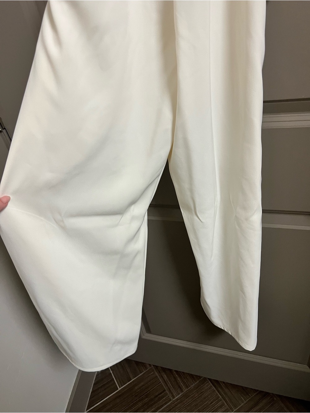 ZARA BELTED JUMPSUIT White Medium - Picture 3 of 5